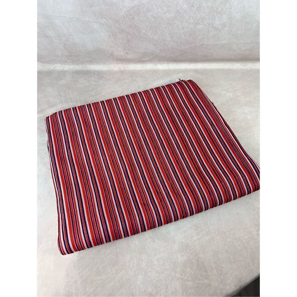 1970s Vintage Striped Ribbed Polyester Fabric 50x66”